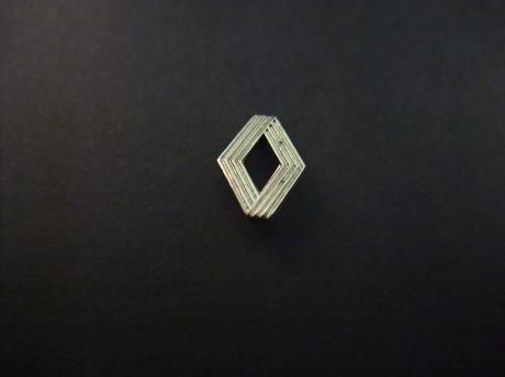 Renault logo zilverkleurig ribbelig van vorm